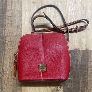Dooney & Bourke red pebble leather crossbody